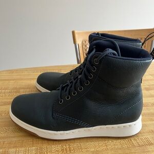 Dr. Martens Navy Leather Boots